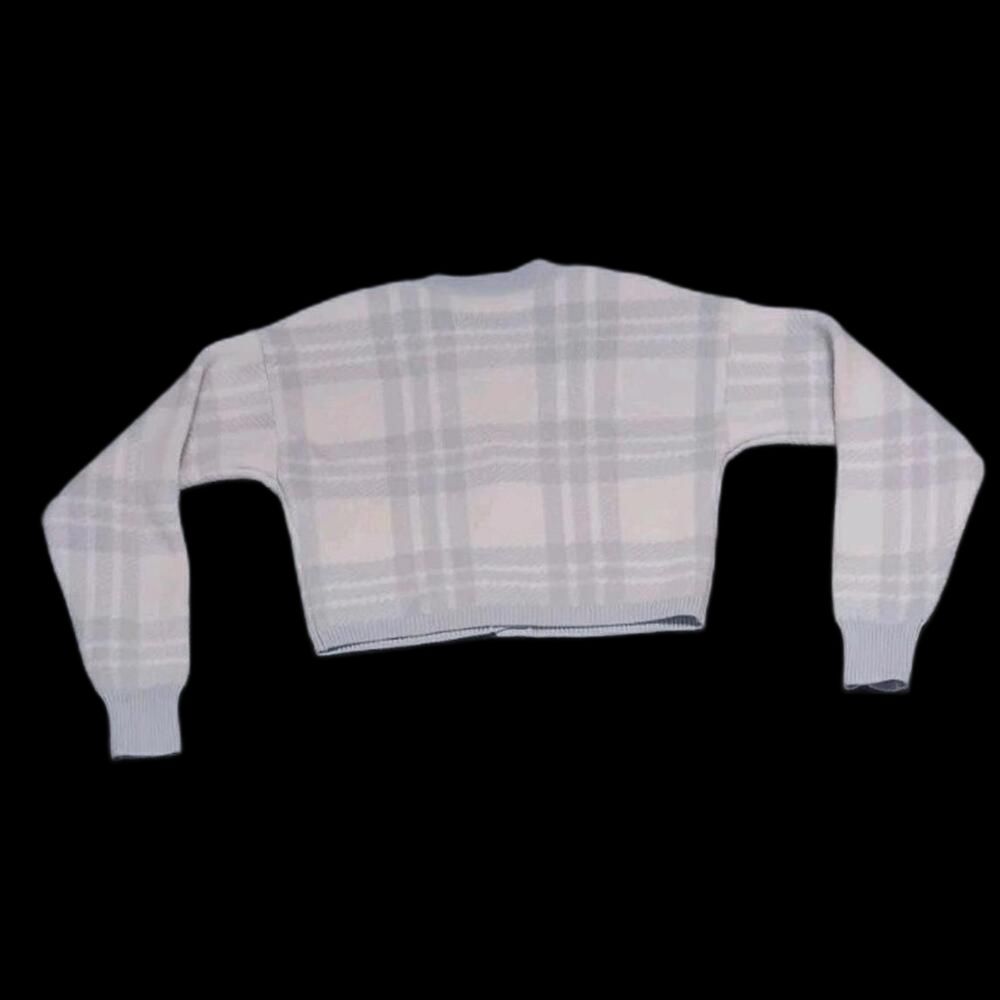 NWT! Hollister Cropped Sweater Button Up Cardigan Womens Size Small White And... - Picture 9 of 9